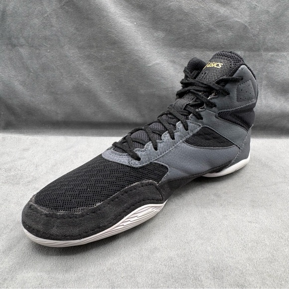 Asics Matflex 6 Athletic Wrestling Shoes Mens Size 8.5 Black Champagne Gold - Picture 4 of 14